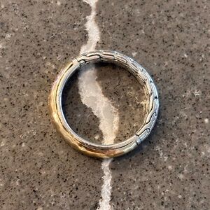 NWOT - JOHN HARDY Silver and Gold Two-Tone Ring, size 6